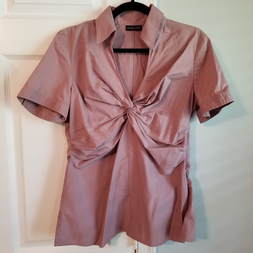 NY & Co Blush Blouse 12 Large